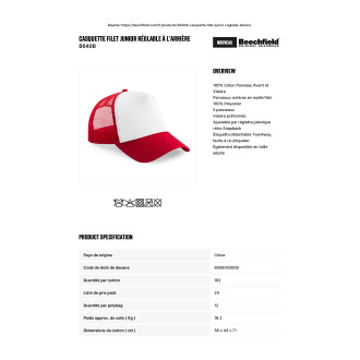 CASQUETTE Américaine ENFANT