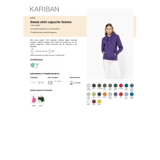 CSAR SWEAT CAPUCHE  Femme