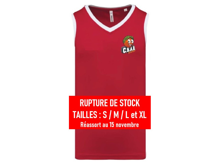 MAILLOT Rouge et Blanc - Homme