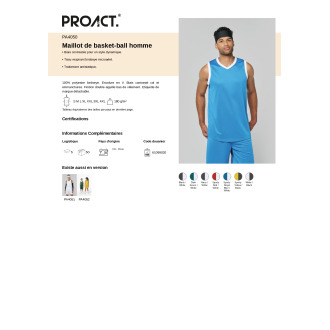 MAILLOT Rouge et Blanc  Homme