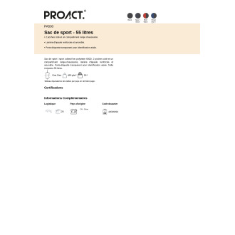 Sac de sport 55L