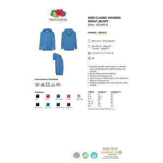 Sweat zippé à Capuche ENFANT