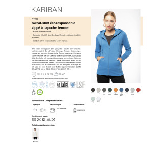 SWEAT zippé avec capuche FEMME